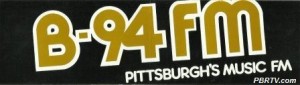 An early B-94 (WBZZ) bumper sticker. (Click to enlarge photo.)